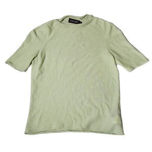 Episode cashmere pastel mint green short sleeve blouse